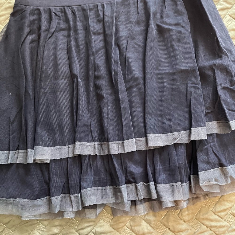 Free People Charcoal Layered Mini Skirt